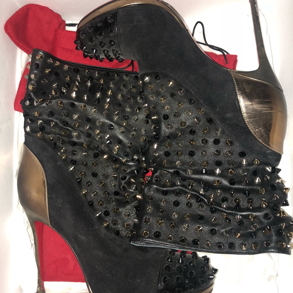 Christian Louboutin spiked booties